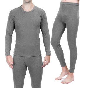 <span class=keywords><strong>Sous</strong></span>-vêtements longs en coton blanc pour homme, vêtements d'hiver, ensemble thermique haut et bas - Product Image 5