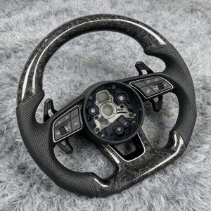 Volant en fibre de carbone de qualité supérieure pour <span class=keywords><strong>Audi</strong></span> C7 C8 B8.5 B9 S3 S4 S5 S6 S7 S8 R8 TTS TT B8 A4 Series - Vente flash - Product Image 1