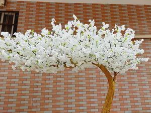 Árbol de flor de cerezo blanco de 3m, árboles de arco de flor de cerezo Artificial de fibra de vidrio para decoración de boda interior