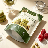 Sachet alimentaire personnalisé en gros avec fermeture éclair, en composite, pour gâteaux, macarons et poudre à lever
