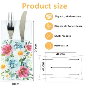 Serviettes en papier non tissées écologiques d'Airlaid pour le <span class=keywords><strong>mariage</strong></span> et le restaurant - Product Image 6