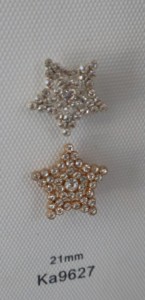 Chất lượng cao 34L Rhinestone Flower Shape Shank nút bền vững mạ nút trang trí cho phụ kiện may mặc - Product Image 3