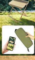 Tabouret pliable portable pour le camping, les voyages, la randonnée, les pique-niques, chaise pliante légère, grande capacité, rangement compact