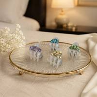 Mini pince à cheveux élégante blanche nacrée, épingle à cheveux ornée de strass colorés faits à la main, petits accessoires capillaires esthétiques antidérapants