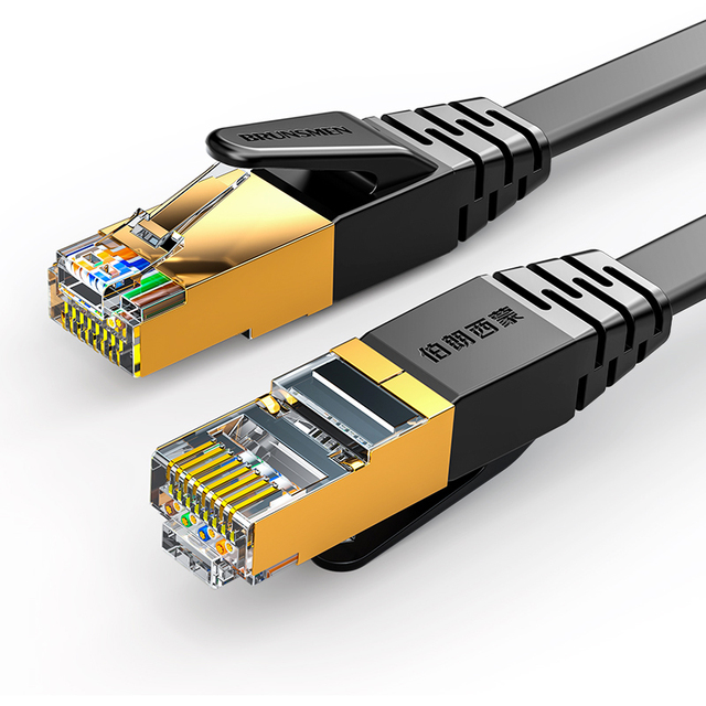 High Quality Gold Plated RJ45 Network Cable 26AWG Pure Copper 8-Core Twisted SSTP SFTP Patch Corde Cable
