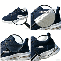 Chaussures de sport en toile respirantes pour hommes, chaussures décontractées pour la marche, la course à pied et le sport, avec semelle triple, ajustement confortable