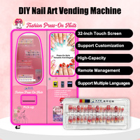 Máquina expendedora automática de arte de uñas DIY al por mayor, solución de autoservicio sin personal para áreas de alto tráfico