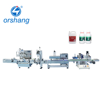 Machine de remplissage, de bouchage et d'étiquetage automatique à grande vitesse de type linéaire de bureau Orshang avec commande PLC