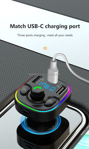 Reproductor <span class=keywords><strong>MP3</strong></span> Portátil para Auto G47 con Placa Decodificadora 5.0, Carga Rápida Dual USB C, Transmisor FM Manos Libres Multifuncional - Product Image 3