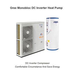 Gree DC – pompe à chaleur à onduleur, climatiseur de Type <span class=keywords><strong>Monobloc</strong></span>, Air à eau, système EVI 8 kw-14 kw R410a, chauffe-eau, climatisation - Product Image 2