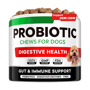 Oem Probiotiques pour le soutien de la santé <span class=keywords><strong>intestinale</strong></span> des chiens <span class=keywords><strong>Diarrhée</strong></span> occasionnelle Digestive Allergies saisonnières Doux à mâcher Supplément de soins de santé pour animaux de compagnie - Product Image 2