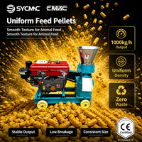 Granulateur d'aliments pour bétail à moteur diesel pour les ranchs du Brésil, du Mexique et de la Colombie, fabrication mobile d'aliments à base d'herbe et de maïs