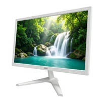 Moniteur d'ordinateur de bureau LED blanc à écran plat de 17, 19,5, 22 et 24 pouces, vente en gros à prix réduit, pour le bureau et les étudiants