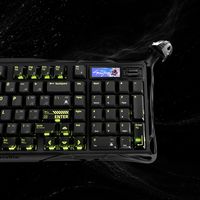 Clavier mécanique Esports Gravastar K98 Pro, tri-mode, 98 touches avec écran, clavier de jeu avec interrupteurs UFO, ergonomie, clavier de jeu