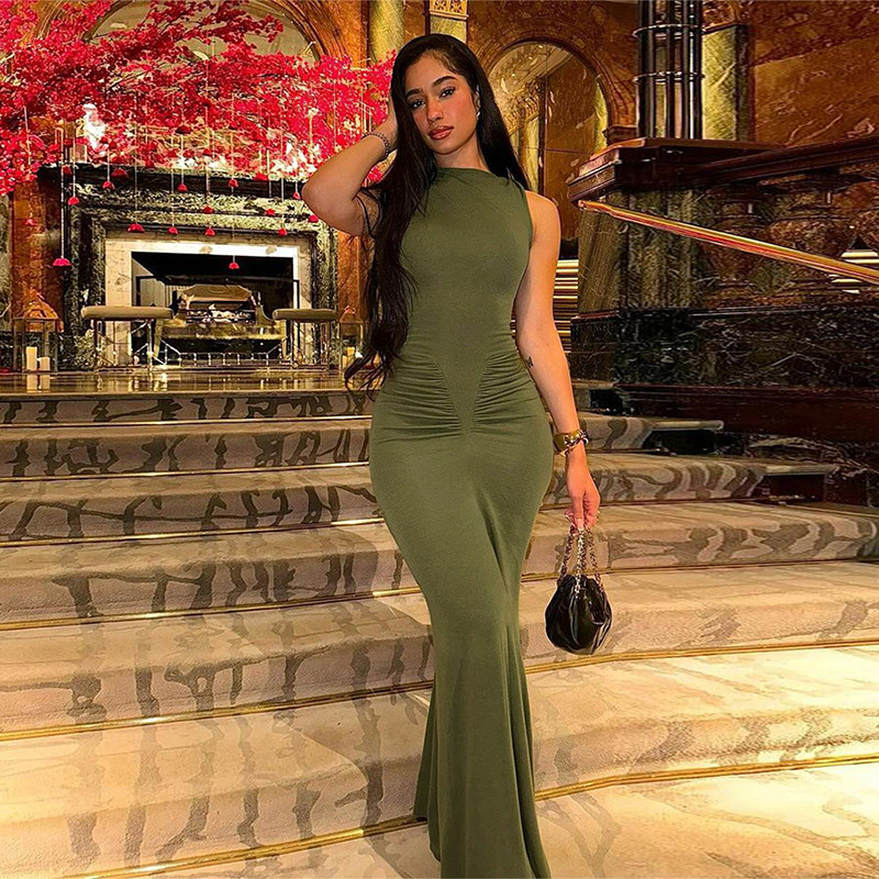 Wholesale Body Hugging Long Dresses Elegant Casual