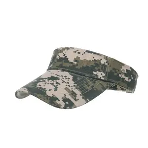 Logo personnalisé Casquette camouflage fonctionnelle à visière de protection solaire Chapeaux à visière réglable Personnalisez votre ajustement pour plus de confort