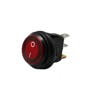 kcd1-101 3 pins mini on off 220v 12v red yellow blue green white lighting 16A 250VAC waterproof rocker switch