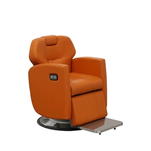 Fauteuil de Barbier Électrique Inclinable à 360° avec Massage, Chaise de Coiffure pour Femme, Chaise de Salon de Beauté Moderne en Cuir Véritable Pliable pour Centre Commercial et Salle de Sport - Product Image 5