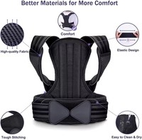 Ceinture dorsale ajustable OEM Ceinture dorsale Support de posture Haut du dos Support élastique Lisseur dorsal Correcteur de posture