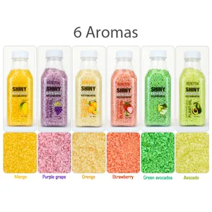 Custom Colors Private Label Little Plastic Bottle Packing Flower Scented Organic Bath Salts Gift Set