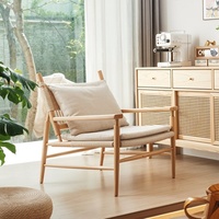 Fauteuil d'extérieur en bois massif avec accoudoirs, canapé de balcon, table de cour avec rangement, style vintage multifonctionnel