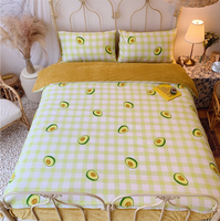 Set Seprai Tempat Tidur, Selimut Bulu Polar Flanel Beludru