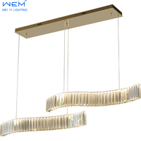 Lampes modernes, lampe en cristal de luxe, lustre LED pour salle à manger, éclairage créatif simple, lustre suspendu
