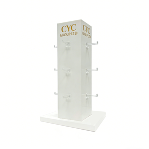 <strong>Acrylic</strong> Rotating Four-sided Jewelry <strong>Storage</strong> Rack Necklace Display Stand Craft Showcase Earring Card Stand - Product Image 1