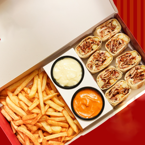 Custom Restaurant Takeout Packaging Shawarma Doner <span class=keywords><strong>Kebab</strong></span> Box Caja de pastoreo Hummus Tahini Cup Divider Go Bag Carrier-para llevar - Product Image 3