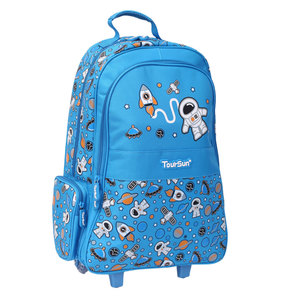 Fournitures scolaires en gros Mochila fille sac à dos enfants chariot sac d'école avec roues et poignée chariot sac à dos - Product Image 5