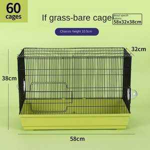 Cage à double base de 60cm en fil d'or Nid d'ours Cage à oiseaux de grande taille Villa Four Seasons General Hamster Cage - Product Image 6