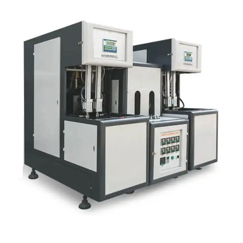 Semi Automatic 100-2000ml 2 Cavities Preform Pet Plastic Bottle Blowing Blow Molding Machine