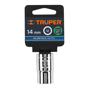 Juego de Llaves de Tubo de 14 mm, 12 Puntas, Accionamiento de 1/2'', Marca TRUPER - Product Image 4