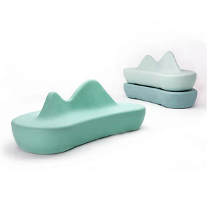 Banco de Fibra de Vidrio para 4 Personas, Muebles de Patio para Exteriores, Diseño Contemporáneo, Apariencia Moderna y Duradera - Product Image 5