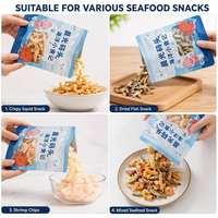Sachet d'emballage personnalisé imprimé avec fermeture éclair pour fruits de mer et snacks, qualité alimentaire, haute barrière, pochette souple laminée, OEM