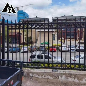 ISO9001 Venta caliente al por mayor Forjado Piquete superior Jardín Valla tubular de acero 6 pies de altura Valla de metal prefabricada Valla de acero - Product Image 4