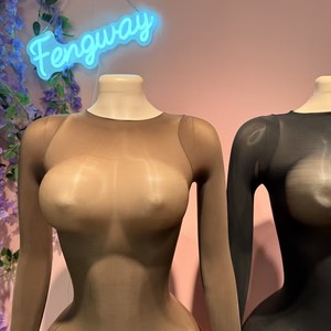 Hot Sale 2026 Body Seamless Jumpsuit a Maniche Lunghe Lucido Effetto Olio Erotico in Nylon Liscio - Product Image 4