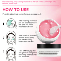 Patchs Hydrogel pour les Yeux au Collagène, Niacinamide, Aloe Vera et Vitamine C – Logo Personnalisé – Hydratants, Anti-Poches, Anti-Rides
