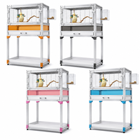 Cage à oiseaux en aluminium avec porte magnétique, maille en acier inoxydable, couleurs personnalisées, OEM ODM