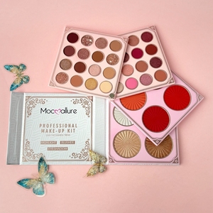 Venta al por mayor Mocoallure <span class=keywords><strong>libro</strong></span> paleta de sombras de ojos Vegano brillo Alto pigmento maquillaje multicromo Personalizado Sombra de ojos imprimación Maquillaje conjunto - Product Image 3