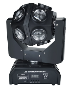 Projecteur de scène professionnel à tête mobile LED RGBW <span class=keywords><strong>300W</strong></span>, 12 pièces, contrôle DMX512, corps en aluminium avec douille E27 pour discothèques - Product Image 1
