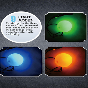 Set di Palle Poi Luminose a LED Ultra Luminose Alimentate a Batteria con Effetto Strobo Lento RGB - Product Image 5