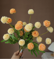 Chrysanthème artificiel en gros de 51 cm, fausse gloire de Marie à tige unique pour la décoration florale des tables d'hôtels, villas et maisons