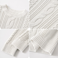 Suéter Personalizado GOTS de Manga Larga, Diseño Clásico, Tejido de Punto, Otoño Invierno, 100% Algodón, para Hombre