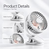 Nouveau modèle K6 – Mini ventilateur silencieux portable USB pour bureau, dortoir, poussette, double batterie, longue autonomie, maison et voiture