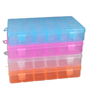 36 Compartments Hard Plastic Transparent Jewelry Storage Box Organizer with Removable Dividers