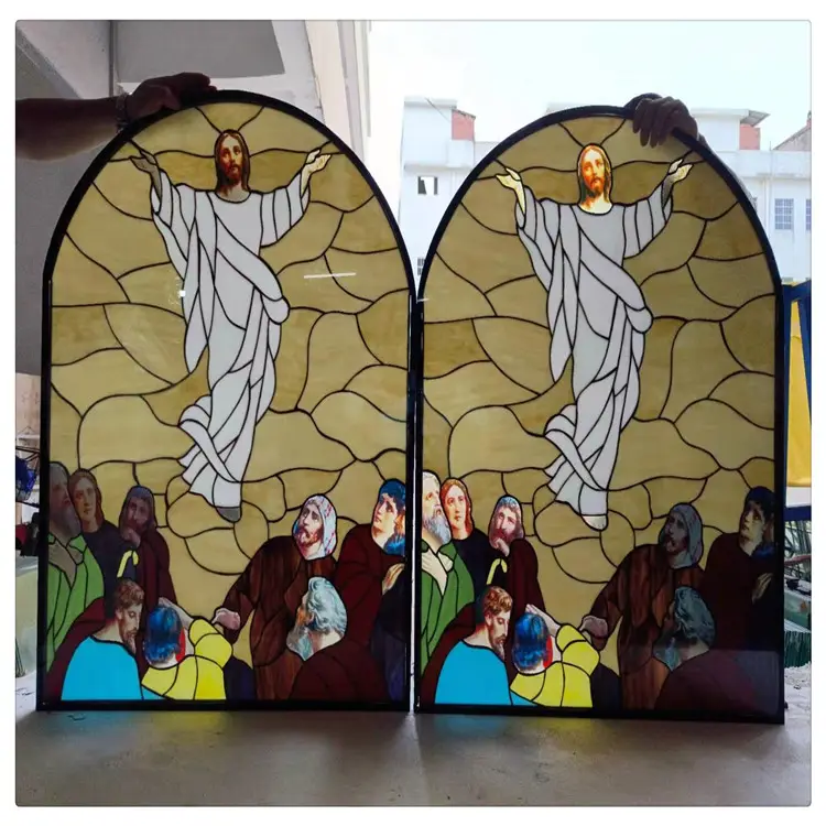 משלוח עיצוב אמנות טיפאני זכוכית תקרת מוכתם זכוכית כיפת צוהר עבור קתדרלת הכנסייה