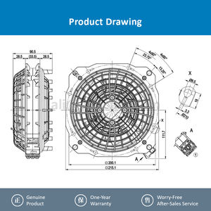 Ventilador Axial de Refrigeración para Gabinete Eléctrico con Rodamiento de Bolas ebmpapst K2S165-AA77-15 SK3241.110 165mm 115VAC 40W 2650RPM 0.52A OEM ODM - Product Image 4