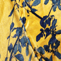 Custom Digital Print Washable Flower Velvet Fabric