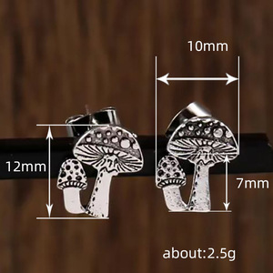 Orecchini a Forma di Fungo Carini per Donne, Stile Naturale, Accessori per Orecchie da Indossare Quotidianamente - Product Image 5